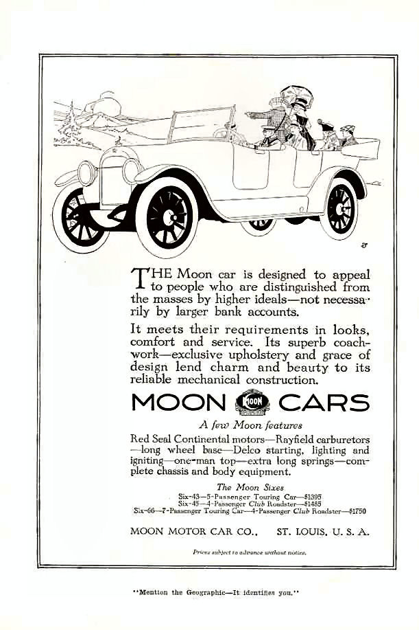 1917 Moon Auto Advertising